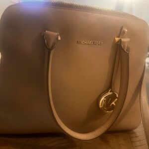 Michael Kors Beige Leather Satchel